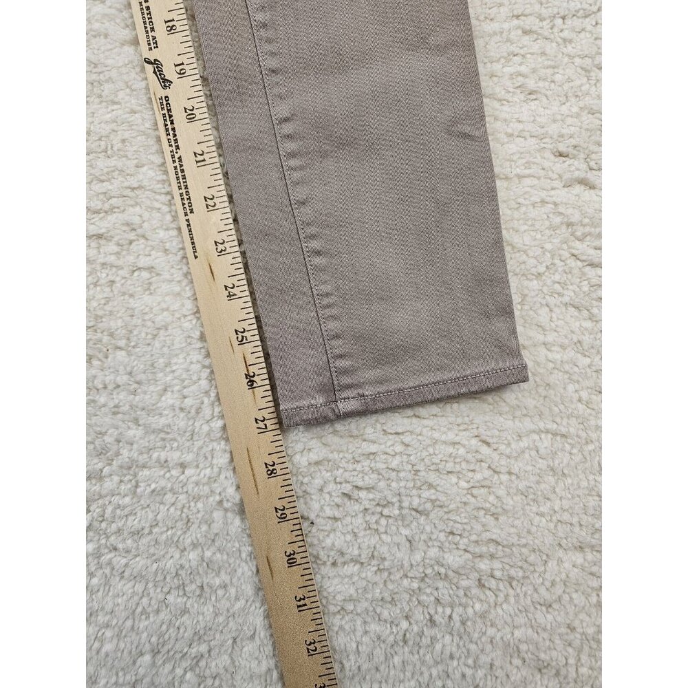 Ann Taylor Jeans Women's 4 Petite Tan The Skinny Modern Fit Faux‎ Leather Pocket - Picture 6 of 16